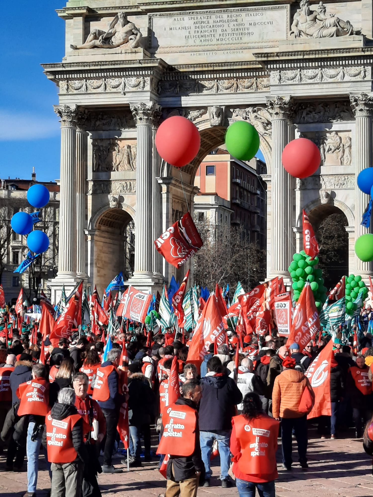 Presidio 22dic FILCAMS CGIL Bergamo